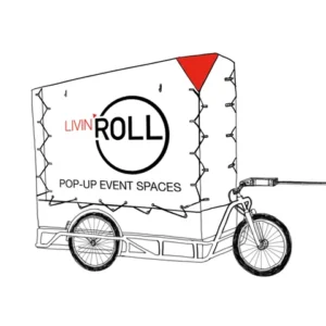 Fahrradanhaenger mit Logo